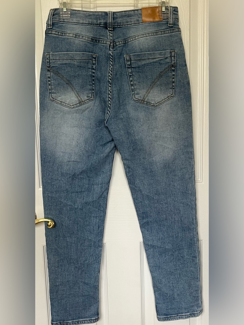 Naiif Italia Light Wash Distressed Blue Stretch Denim Skinny Jeans Sz S - Picture 4 of 15